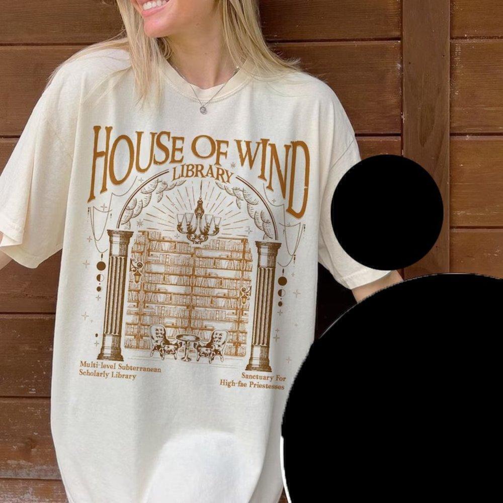 ACOTAR House Of Wind Library Night Court Graphic T-Shirt